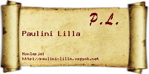 Paulini Lilla névjegykártya
